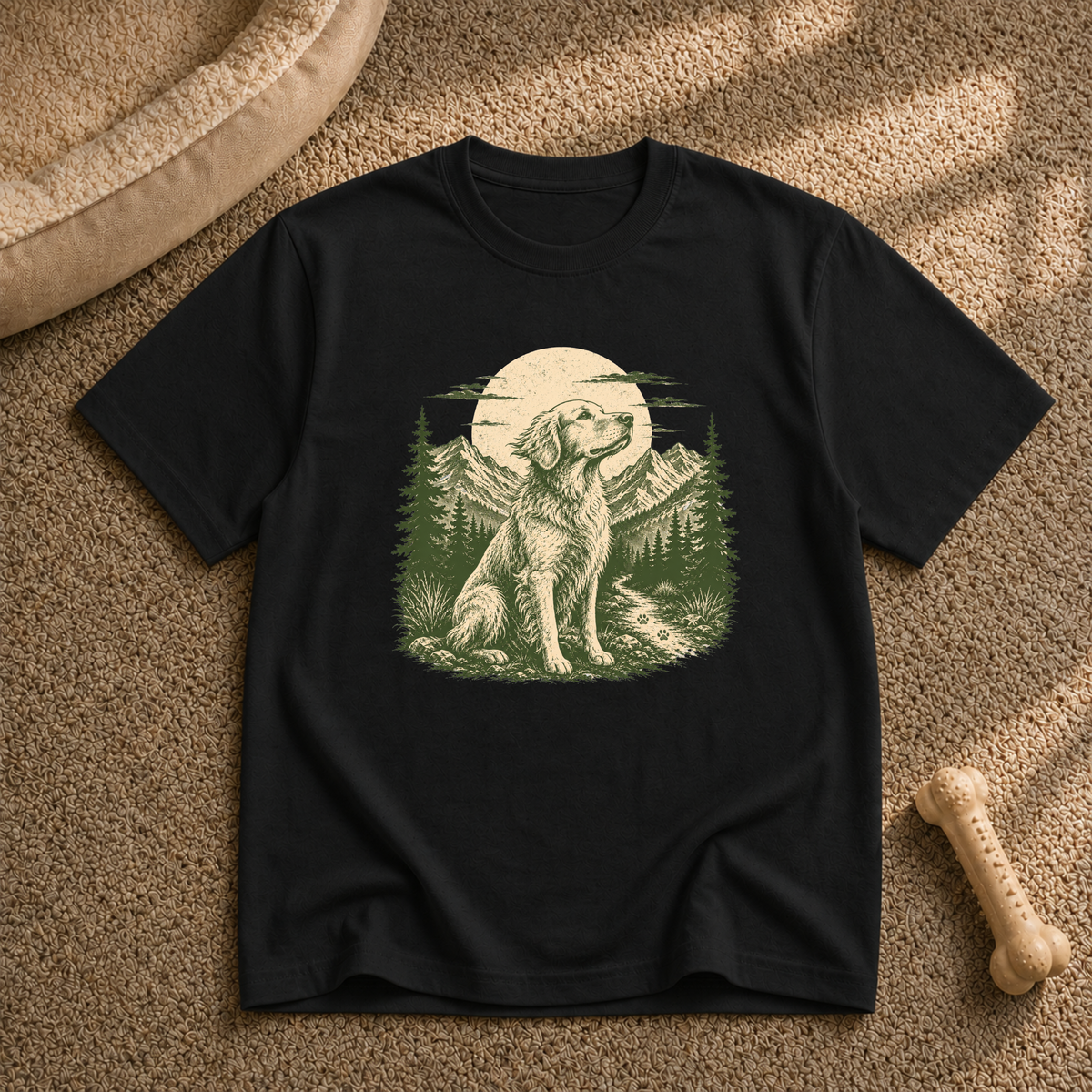 Golden Retriever Mountain T-shirt