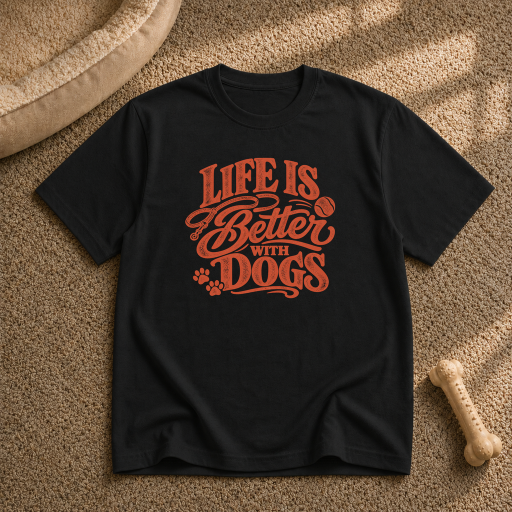 Life Is better with dogs T-Shirt