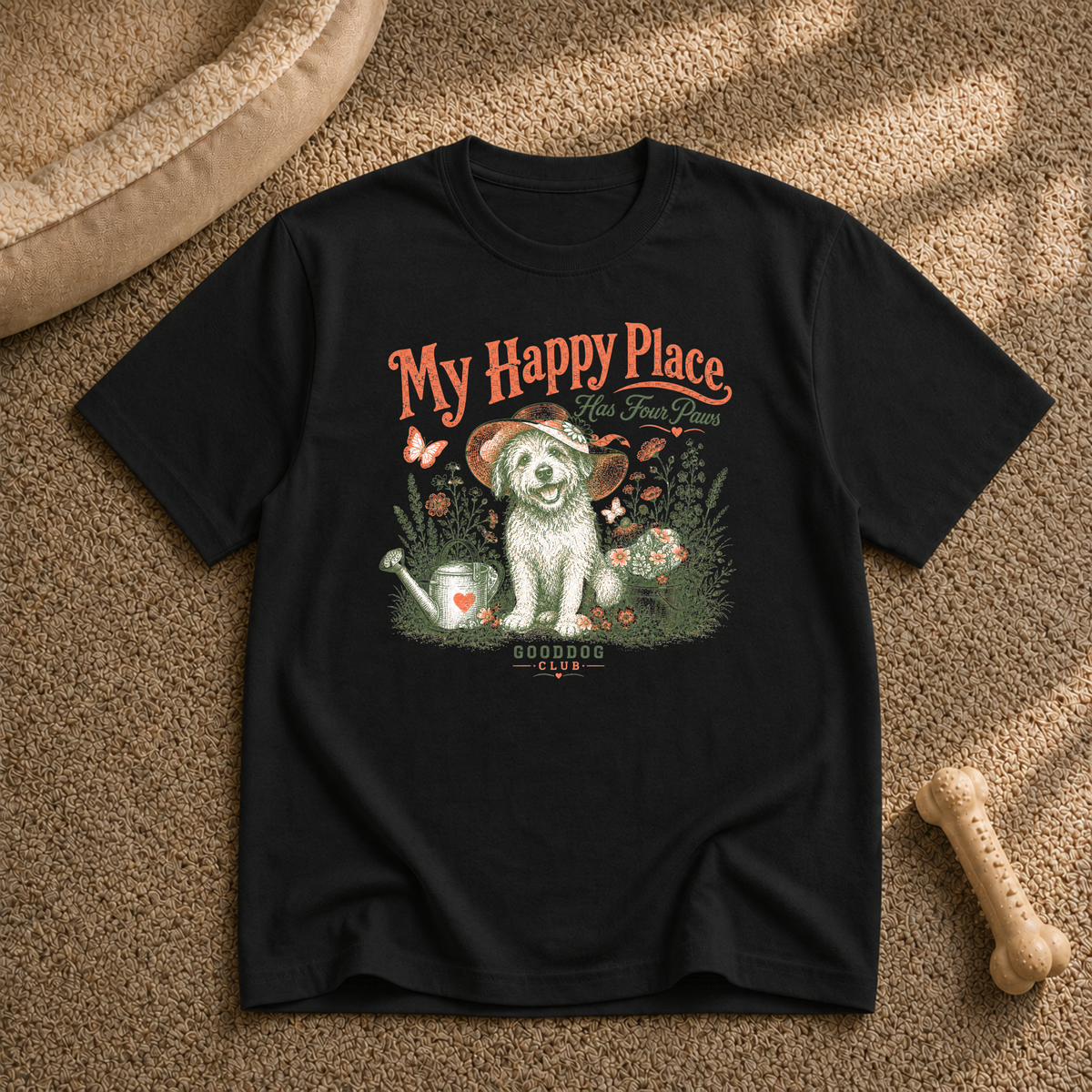My Happy Place Has Four Paws T-Shirt