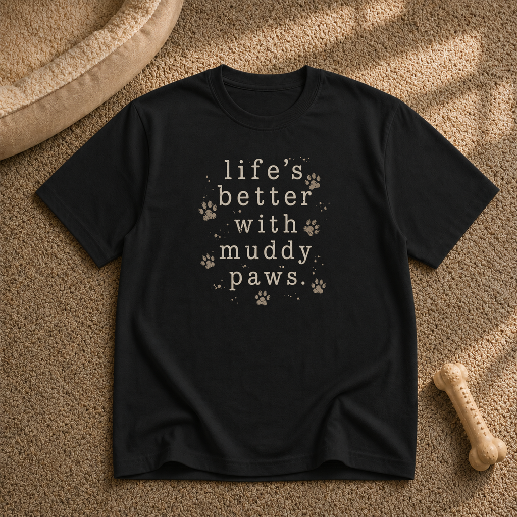Life's Better with Muddy Paws T-Shirt