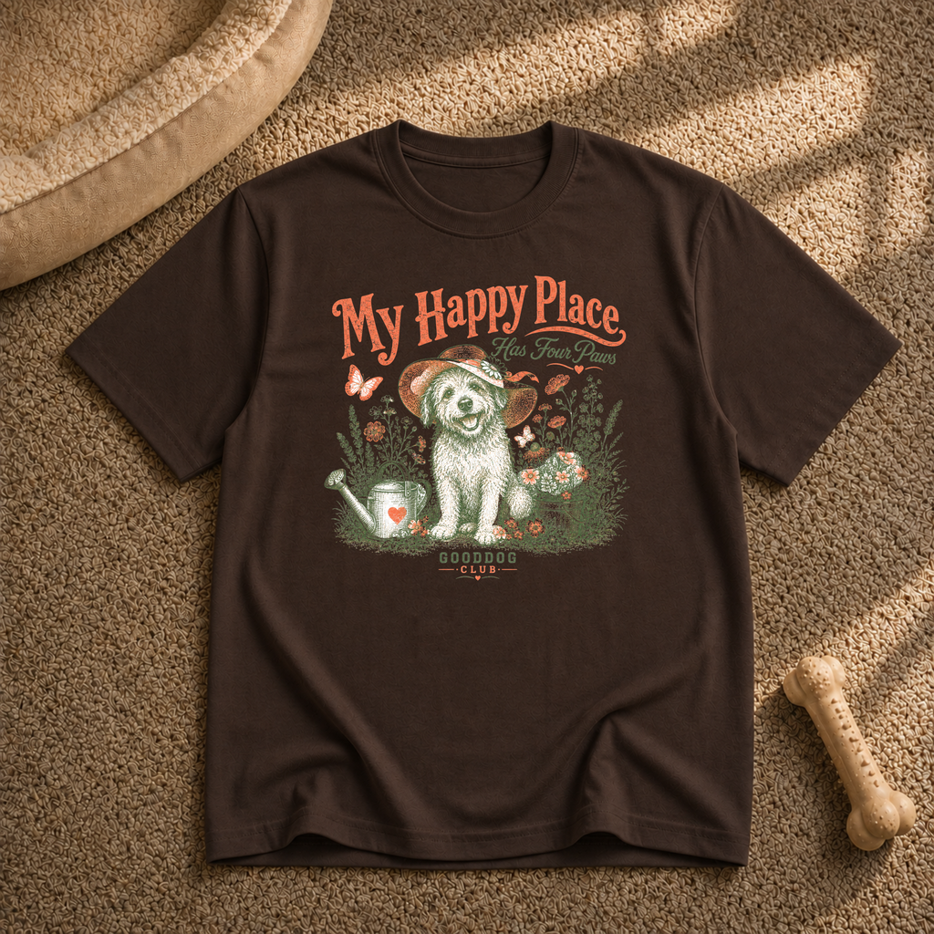 My Happy Place Has Four Paws T-Shirt