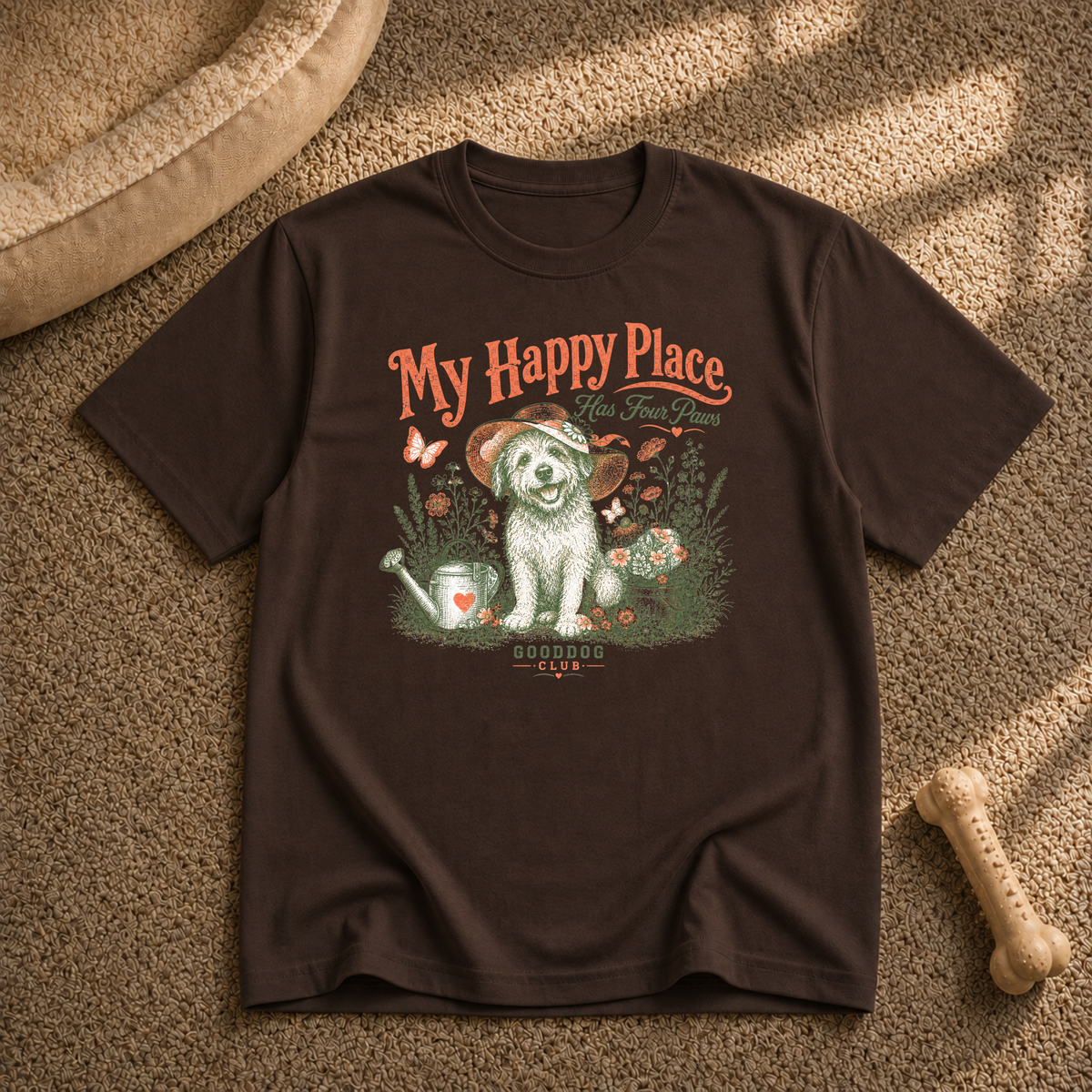 My Happy Place Has Four Paws T-Shirt