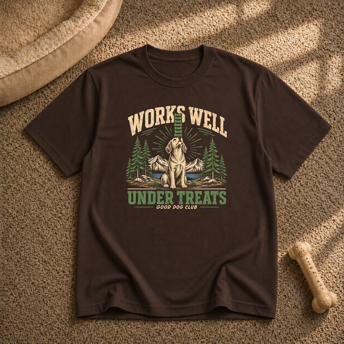 Works well under treats T-shirt