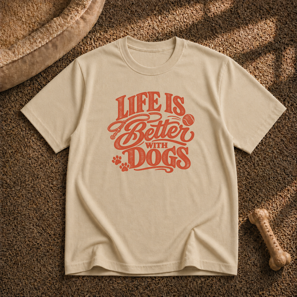 Life Is better with dogs T-Shirt