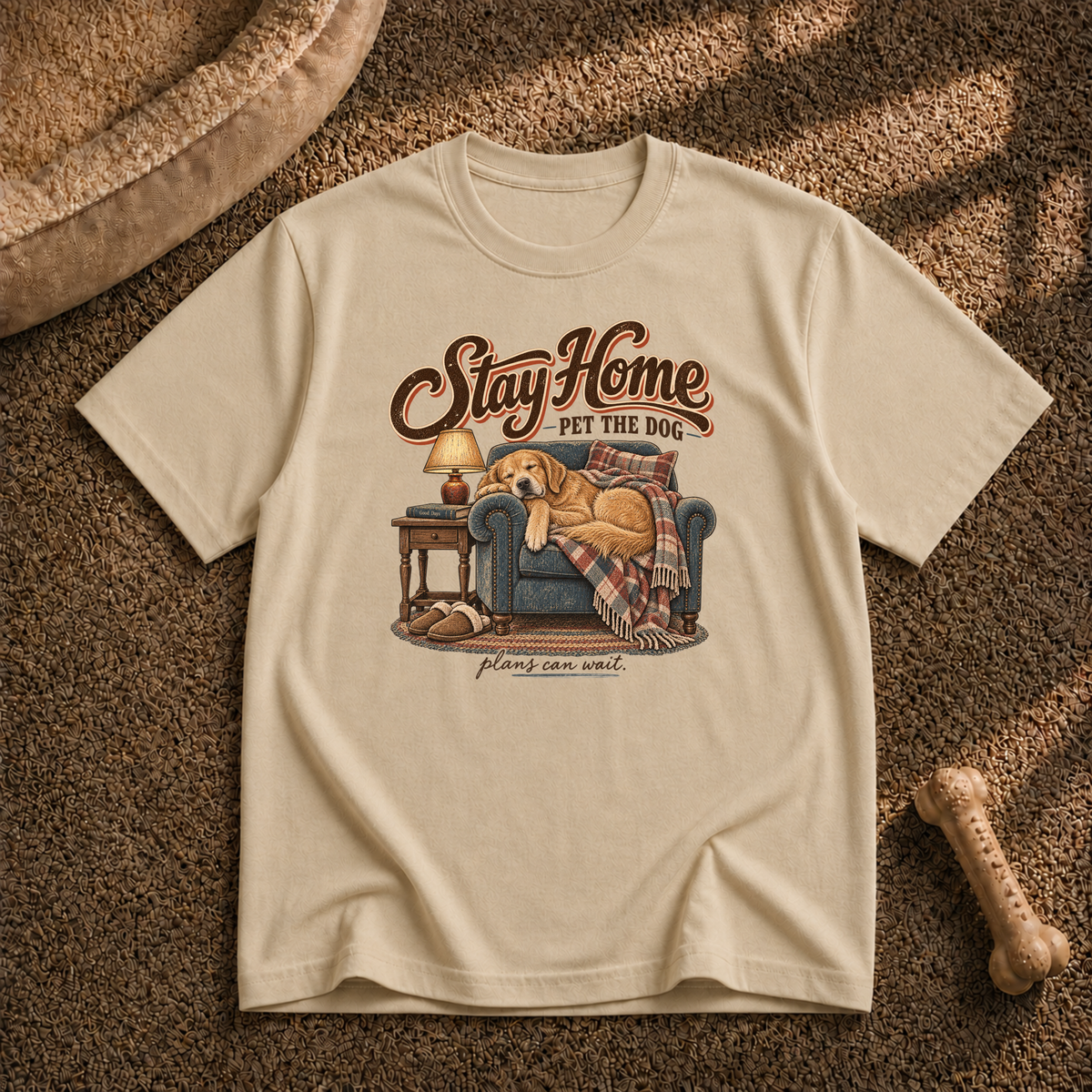 Stay Home Pet the Dog T-Shirt