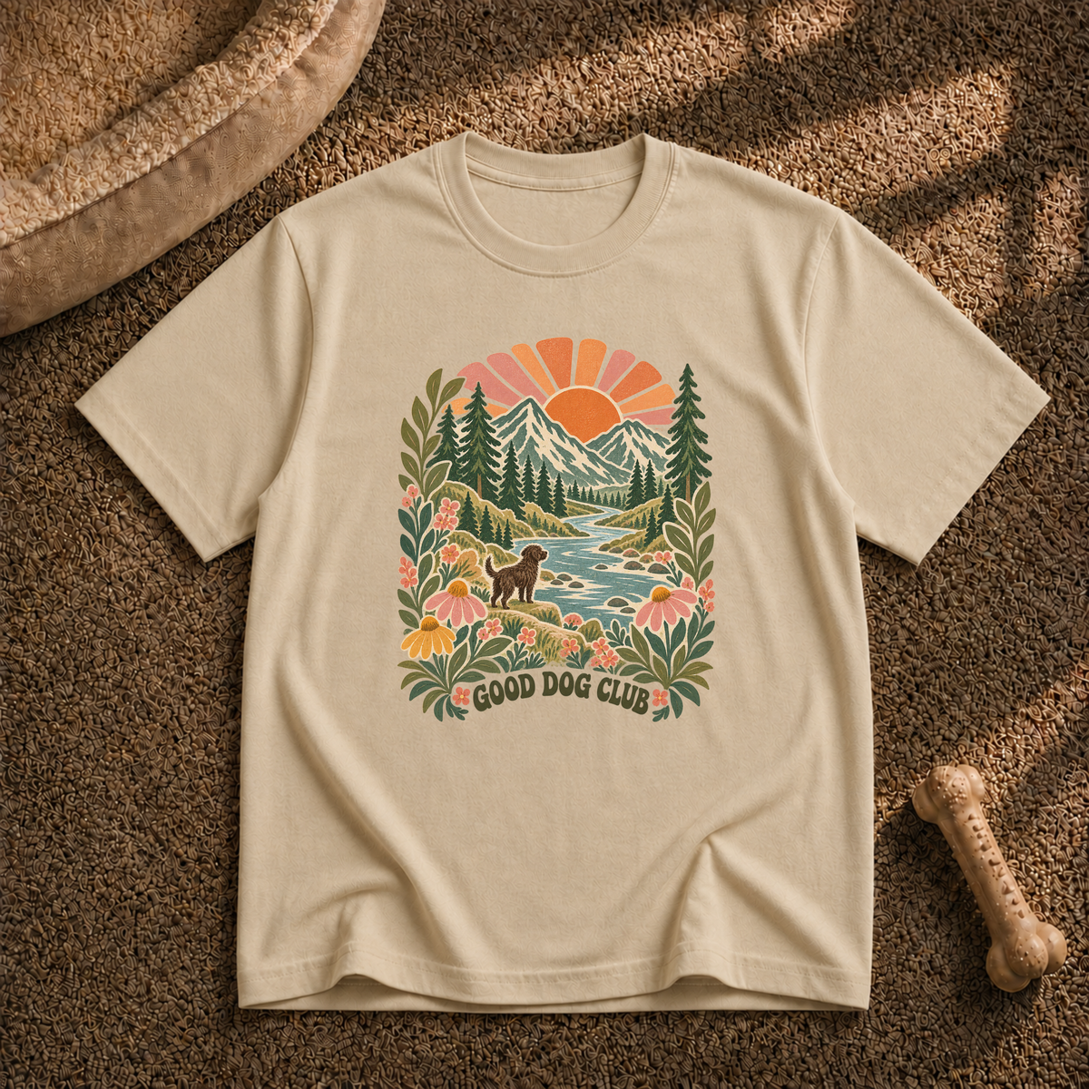 Good Dog Club sunset T-shirt