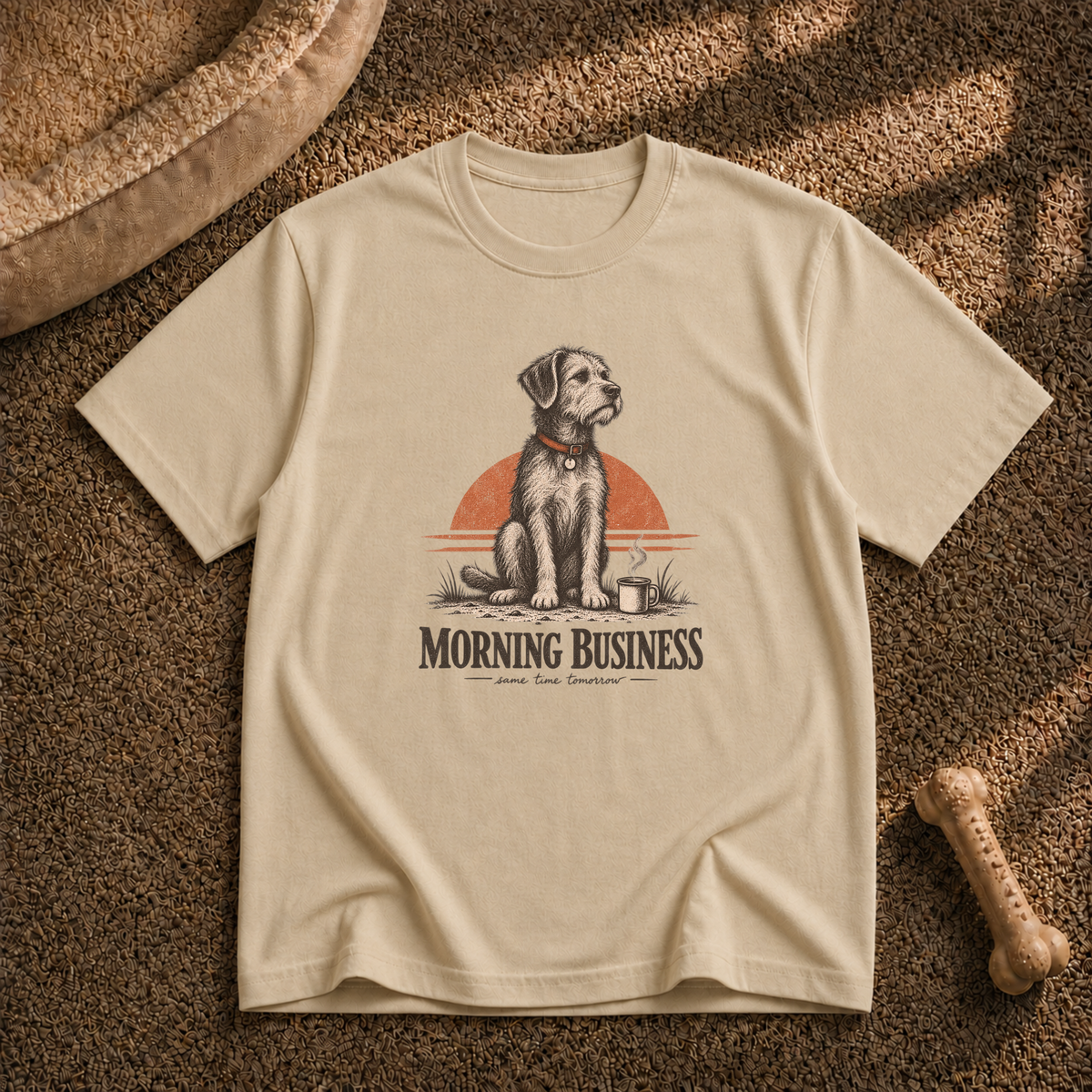 Morning Business Dog T-Shirt