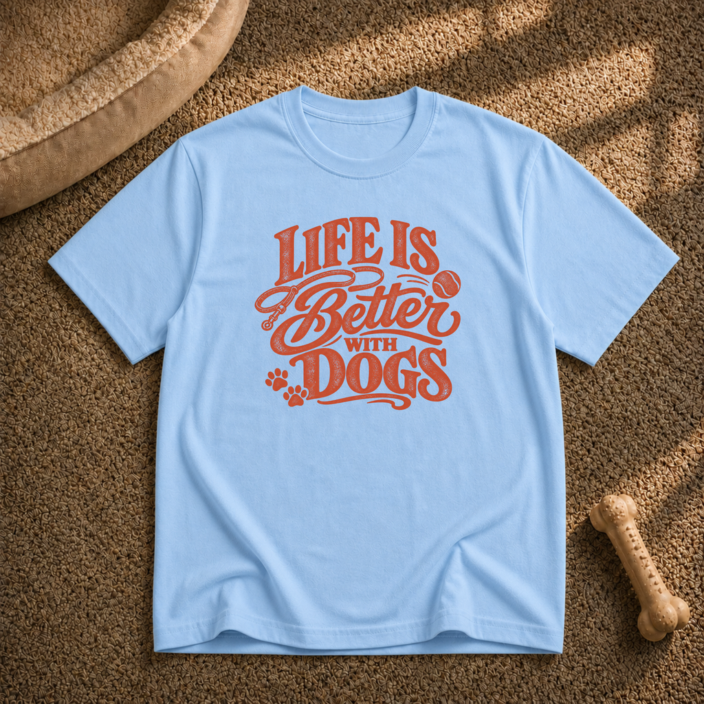 Life Is better with dogs T-Shirt