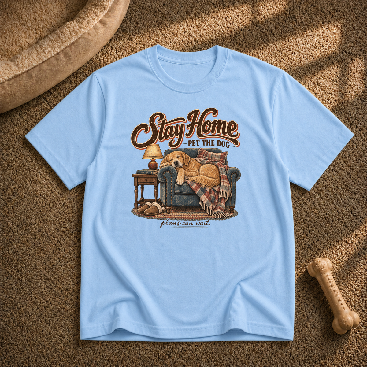 Stay Home Pet the Dog T-Shirt