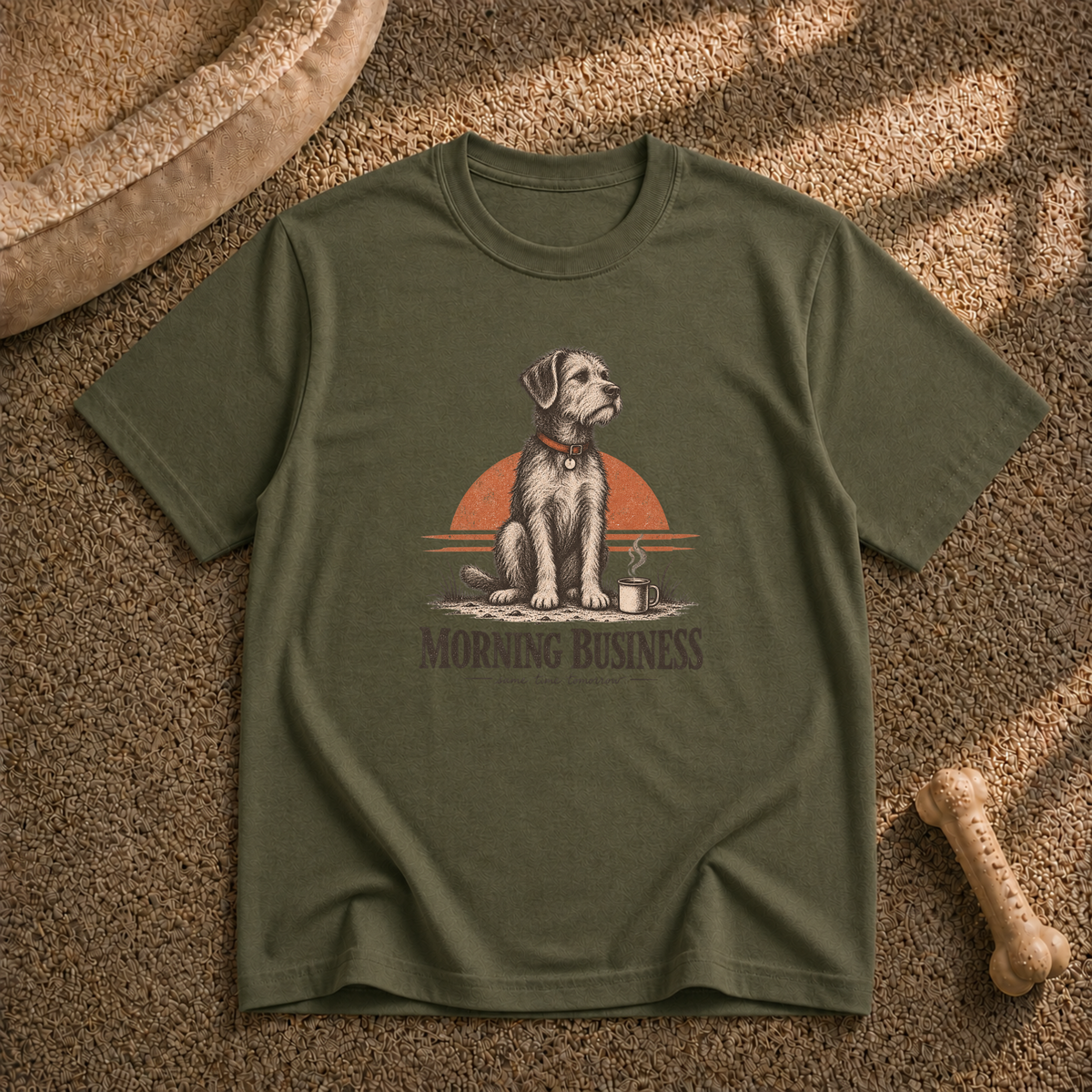 Morning Business Dog T-Shirt