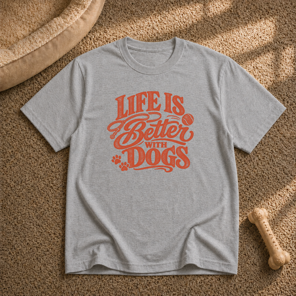 Life Is better with dogs T-Shirt