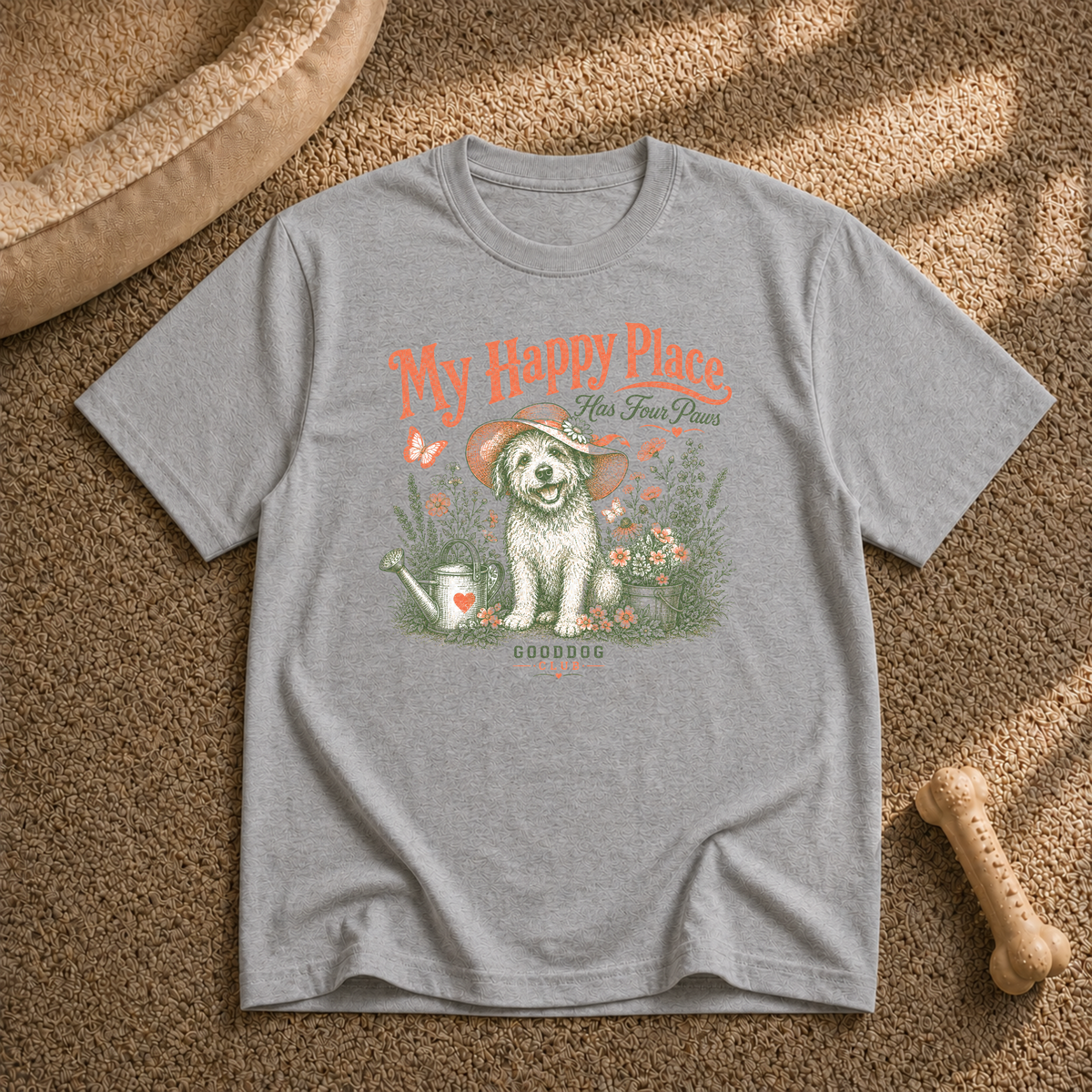 My Happy Place Has Four Paws T-Shirt