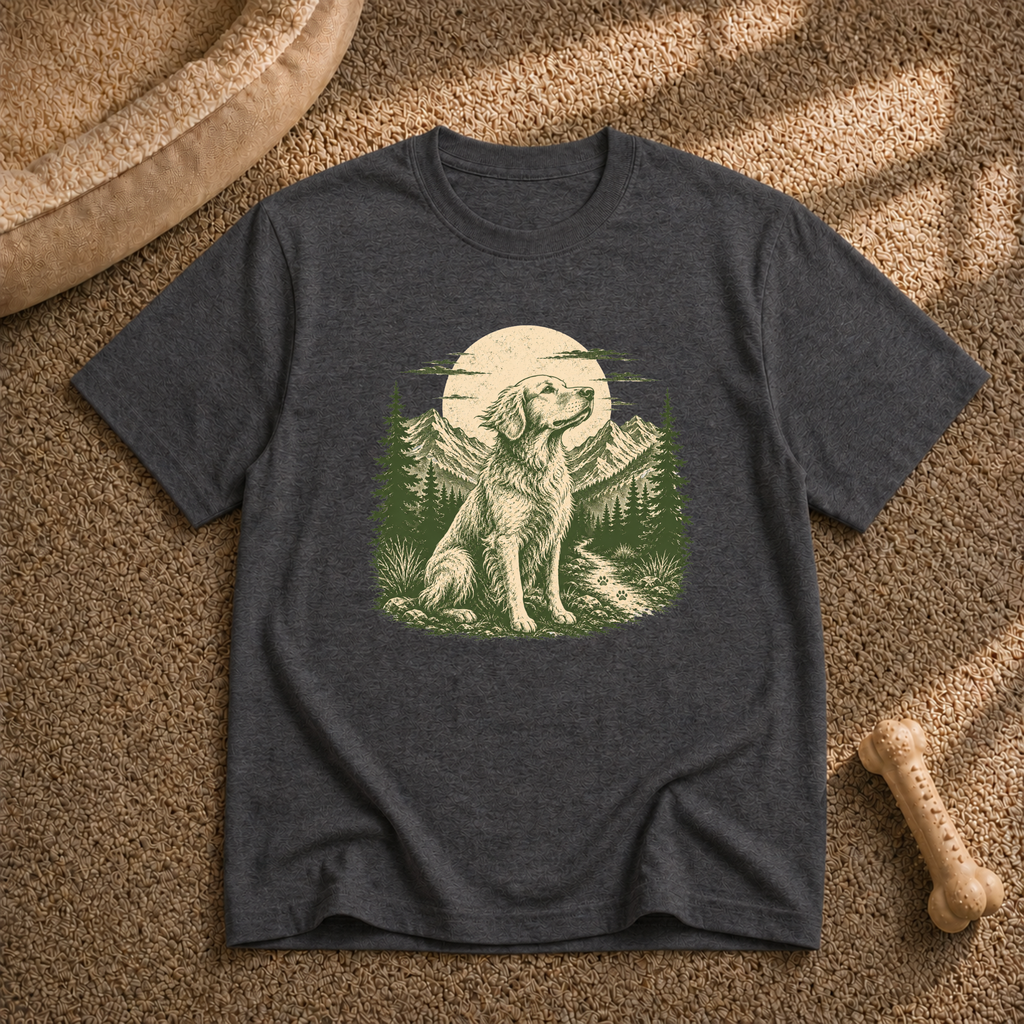 Golden Retriever Mountain T-shirt