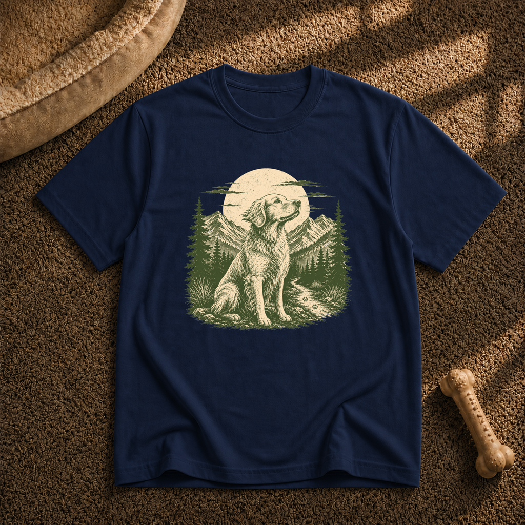 Golden Retriever Mountain T-shirt