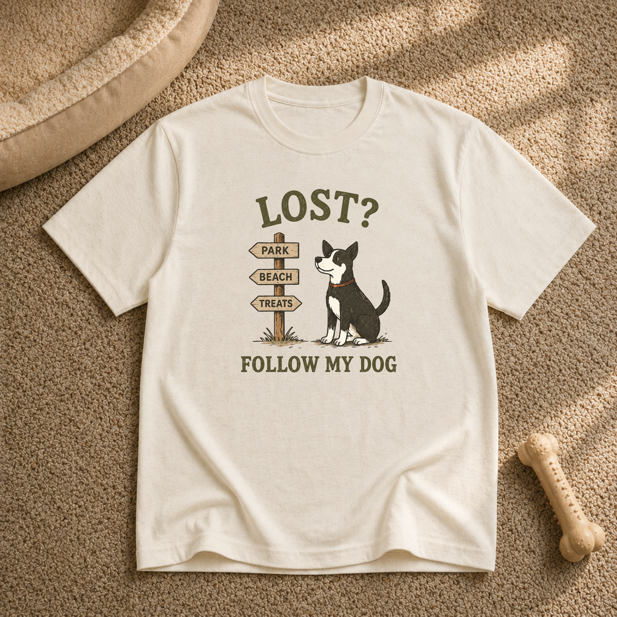 Lost? Follow My Dog T-Shirt