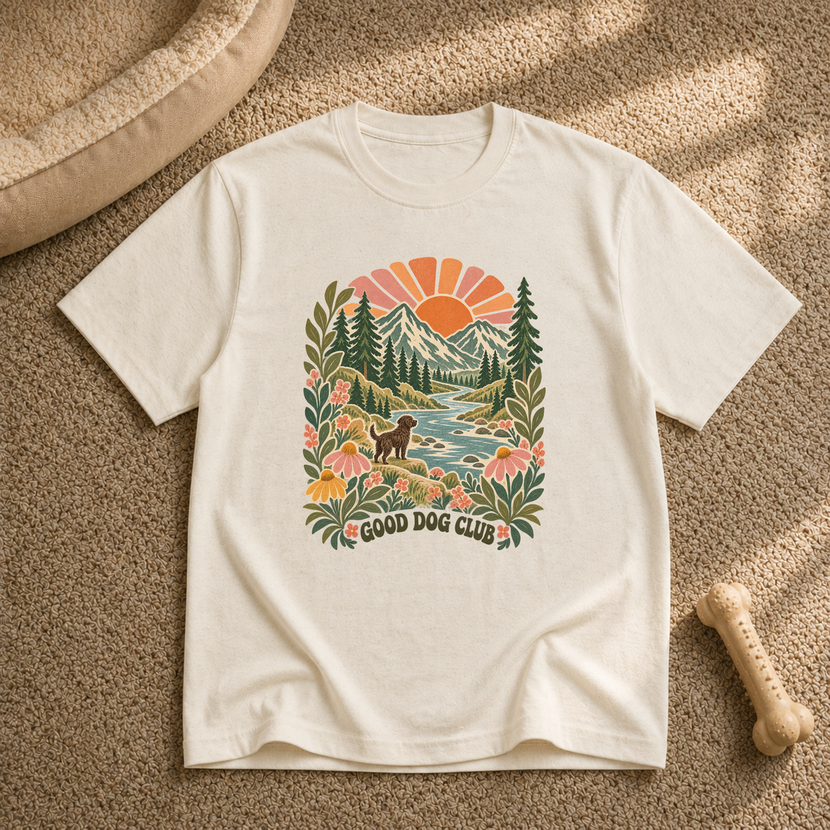 Good Dog Club sunset T-shirt