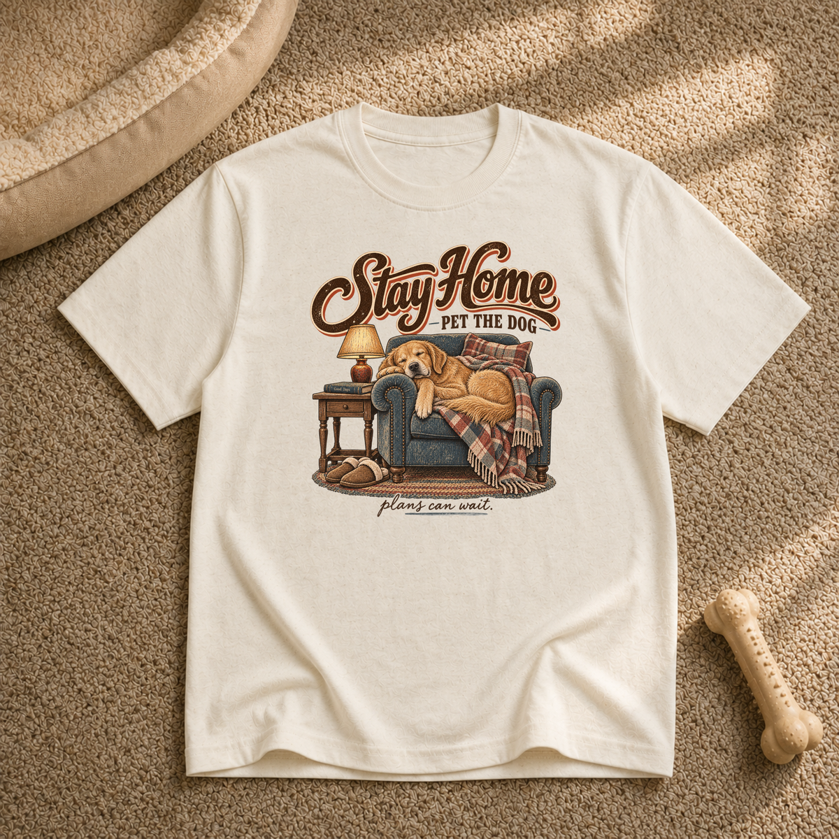 Stay Home Pet the Dog T-Shirt