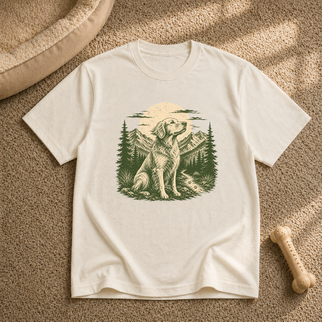 Golden Retriever Mountain T-shirt
