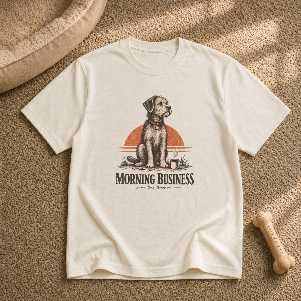 Morning Business Dog T-Shirt